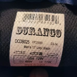 Men's Durango Boots Size 12W